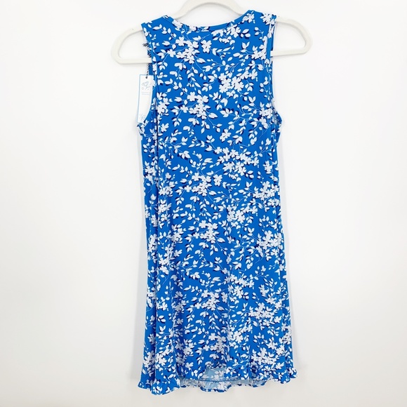 Draper James Blue Floral Ruffle Soft Jersey Tank Dress Sz S/M - Picture 4 of 8